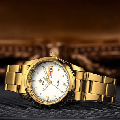 WWOOR New Watch Women Fashion Dress Quartz Watches Lady Stainless Steel Waterproof Wristwatch Simple Girl Clock Relogio Feminino