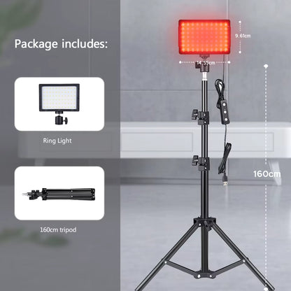 LED Photography Video Light Panel Lighting Photo Studio Lamp Kit with Tripod Stand RGB Filters for Shoot Live Streaming Youbube