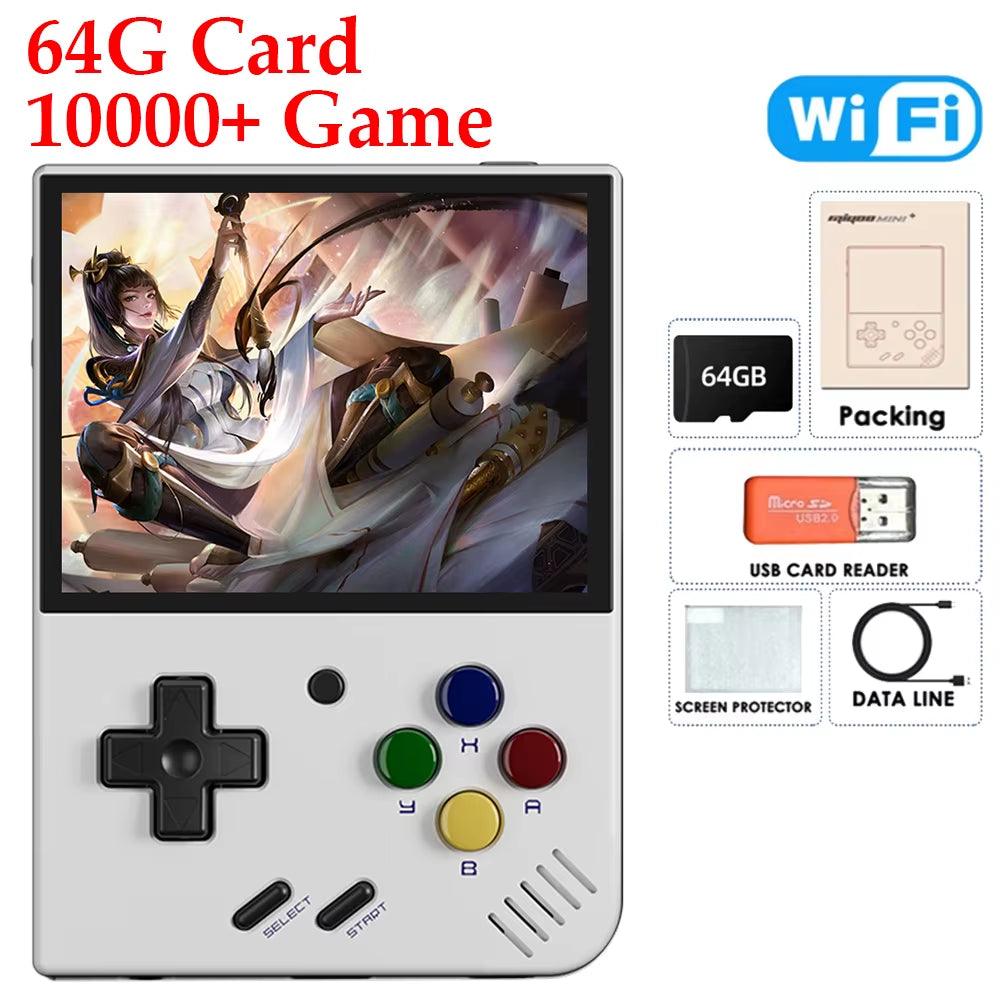 Miyoo Mini plus Classic Video Game Console V3 Retro Handheld Game Console IPS HD Screen Linux System Game Toys for Kids Adults