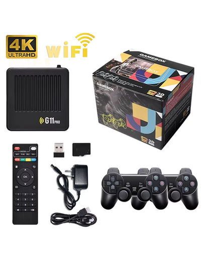 G11 Pro Game Box 4K HD TV Game Stick Video Game Console 128G Built in 40000 Retro Games Portable Game Player Wireless Gamepad