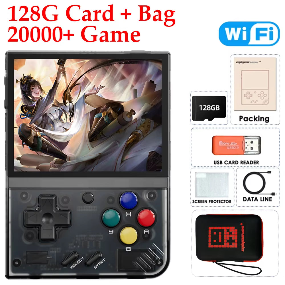 Miyoo Mini plus Classic Video Game Console V3 Retro Handheld Game Console IPS HD Screen Linux System Game Toys for Kids Adults